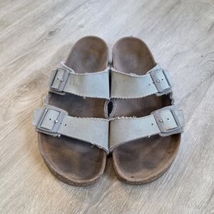 Birkenstock Arizona Canvas Sandal Men Size 9 Vegan Textile Sage Green